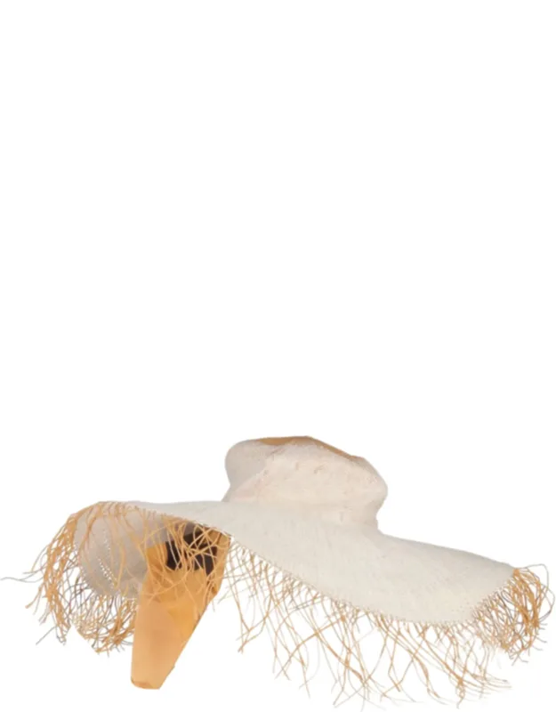 Wide Brim Hat With Scarf