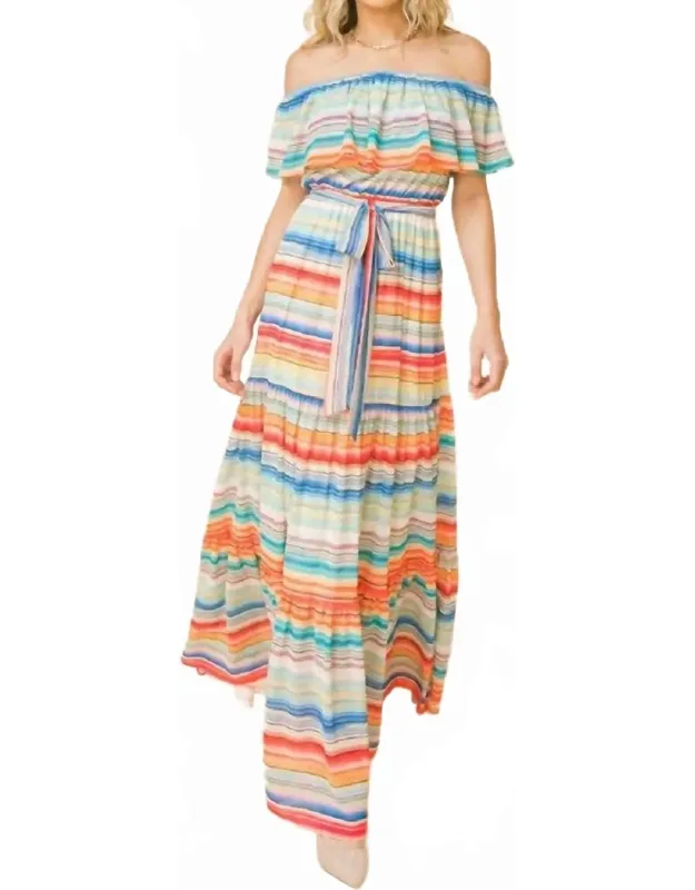 Getaway Babe Stripe Maxi Dress