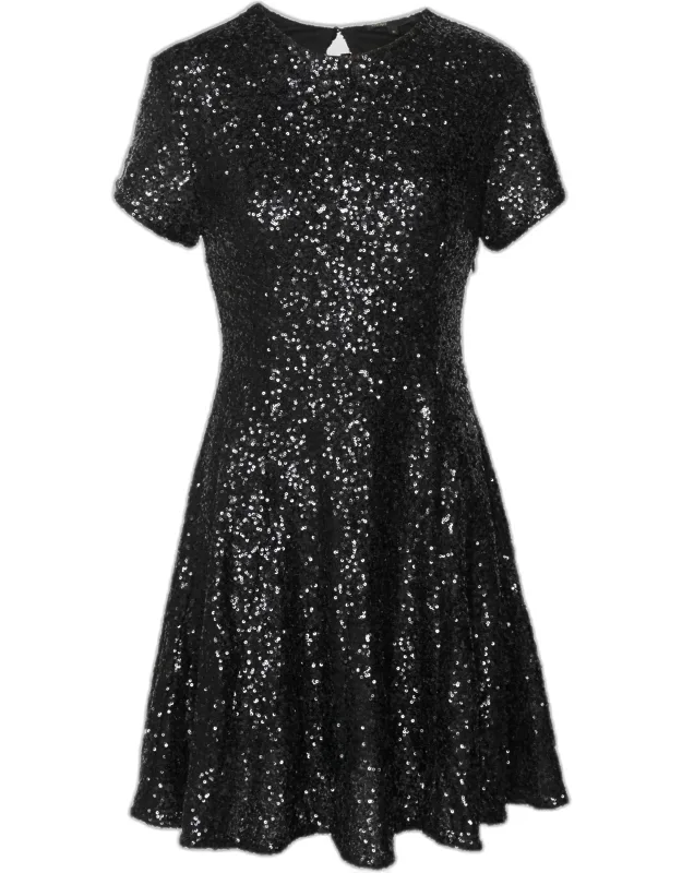 Sequin Flared Mini Dress