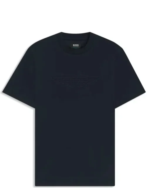 Aston Martin Mercerized-cotton T-shirt With Wing Detail