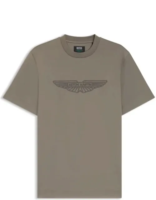 Mercerized Cotton T-shirt With Wing Detail