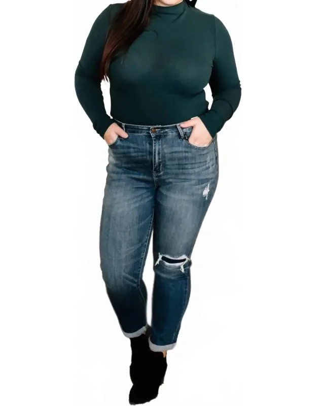 Patch Things Up Destroyed Knee Boyfriend Jeans
