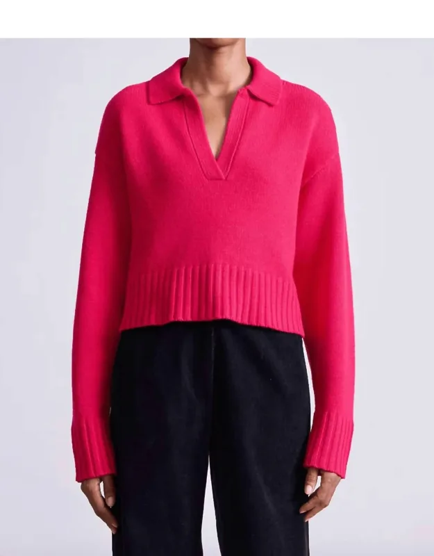 Split Neck Henley Sweater