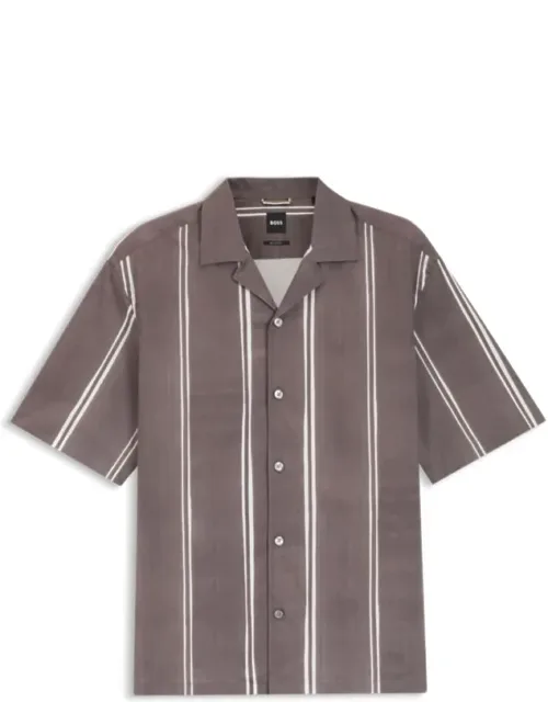 Relaxed-fit Striped Shirt In Stretch Cotton