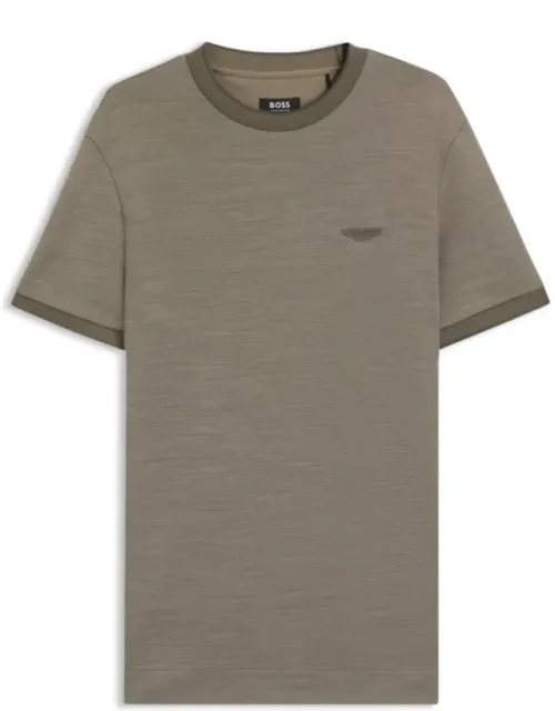 Aston Martin T-shirt In Wool-cotton Jacquard