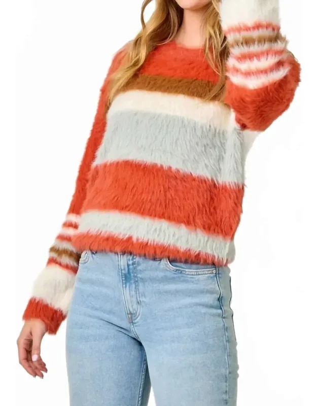 Fuzzy Stripe Sweater