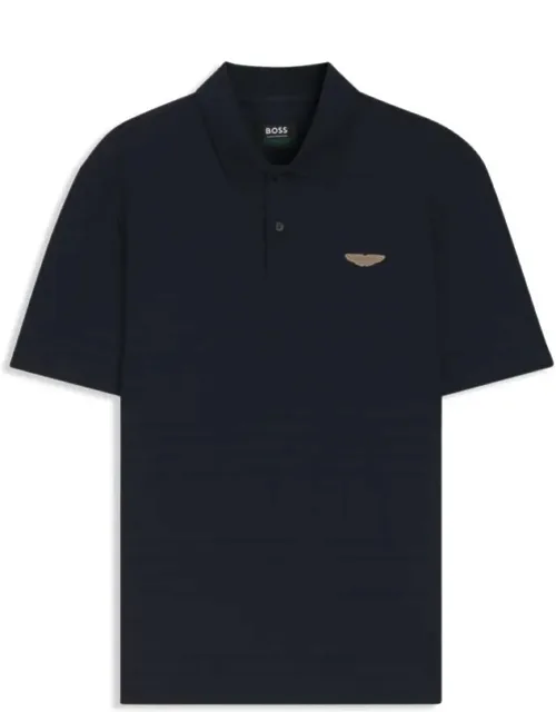 Aston Martin Polo Shirt In Cotton Jacquard