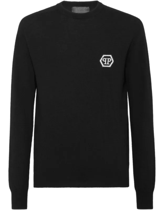 Pullover Round Neck Long-sleeve Hexagons