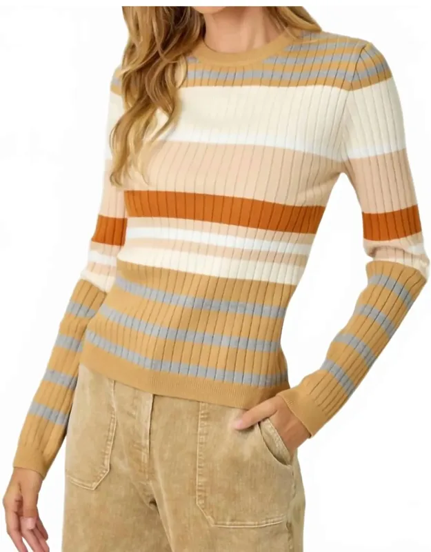 Color Block Striped Sweater