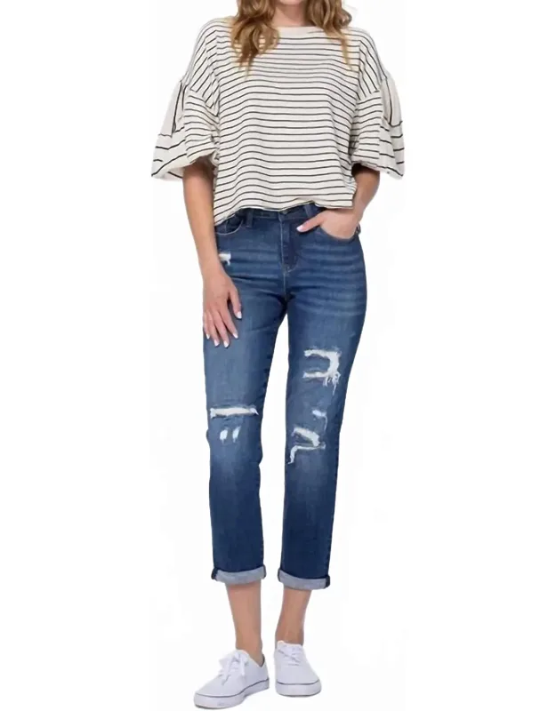 Some Like It Hot Thermal Patch Boyfriend Jeans