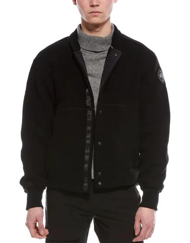 Hudson Wool-blend Fleece Bomber Jacket