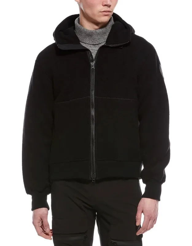 Wool-blend Fleece Bomber Jacket