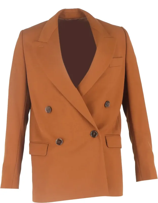 Double-breasted Blazer With Pockets