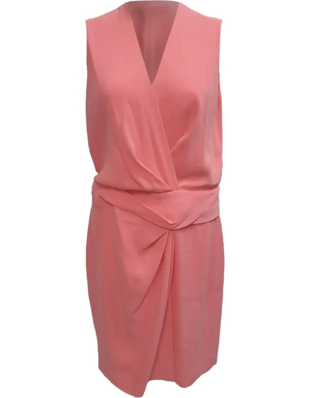 Wrap-effect Knee-length Dress