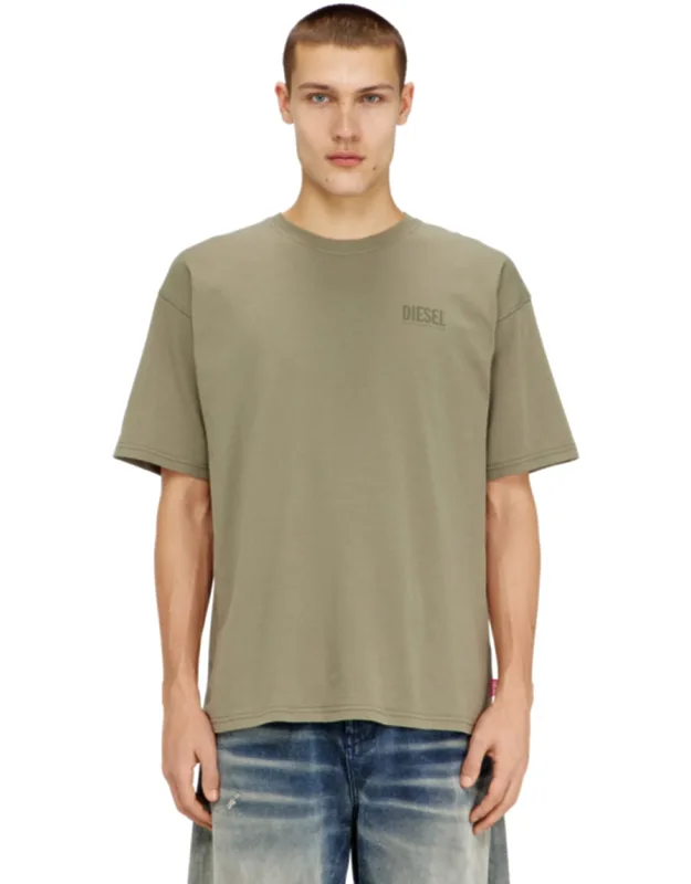Relaxed T-shirt With Back Camo Print