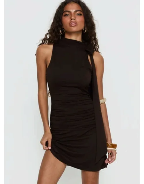 Ruffled Scarf Mini Dress