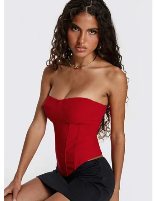 Chevron Strapless Corset Top