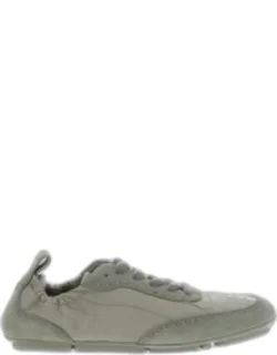 Suede And Jacquard Nylon Shoes