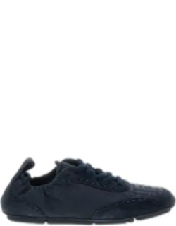 Suede And Jacquard Nylon Shoes