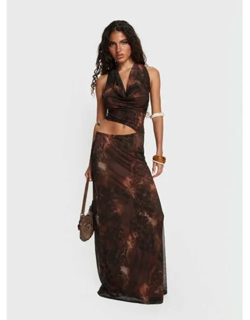 Cowl Cut Out Maxi Dress