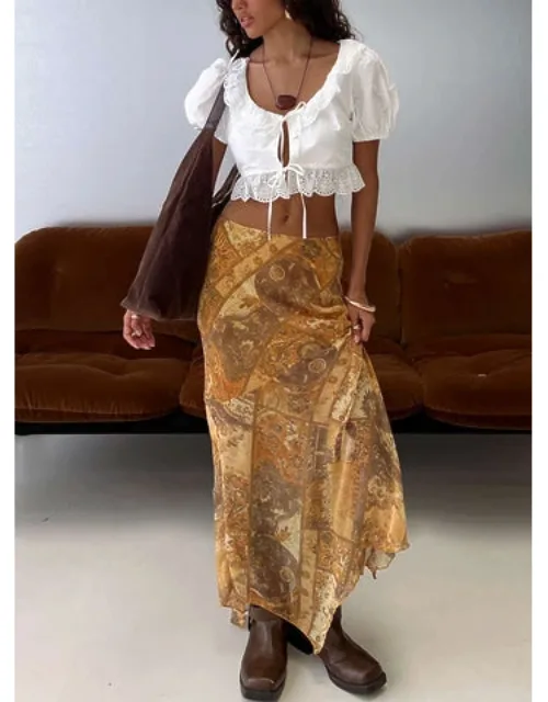 Hanky Hem Maxi Skirt