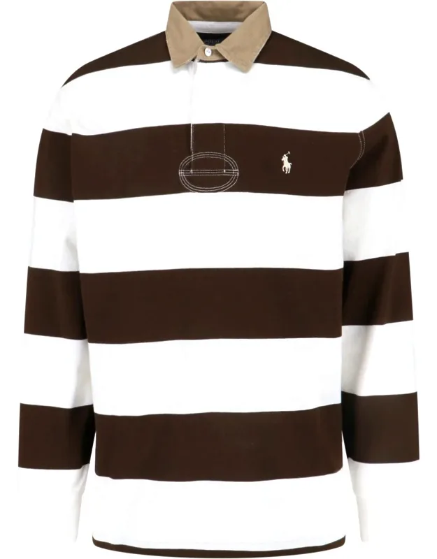 Striped Rugby Polo Shirt