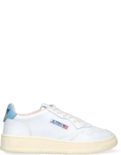Autry Low "medalist" Sneakers With Round Toe And Lace-up Closure