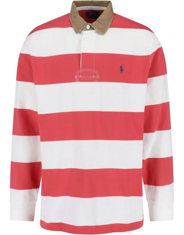 Striped Rugby Polo Shirt