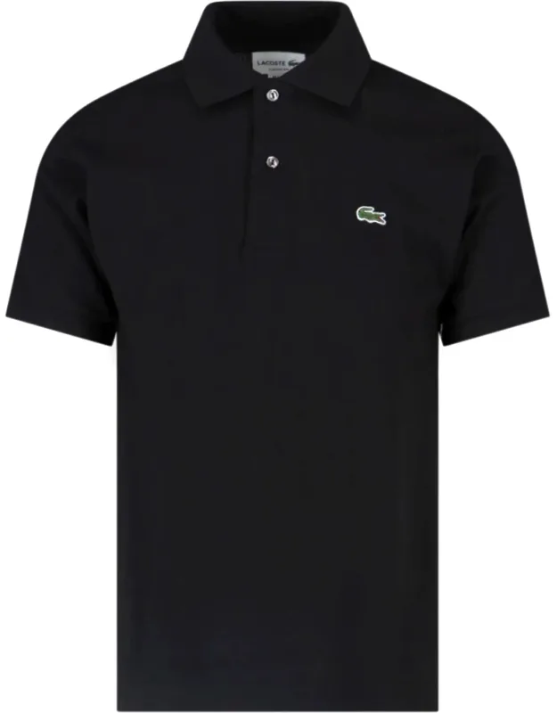 _polo Shirt, Classic Buttoned Collar, Short Sleeves, Front Logo Patch, Straight Hem_