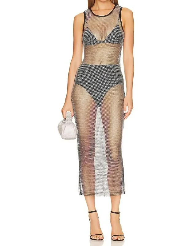 Adana Diamante Mesh Dress