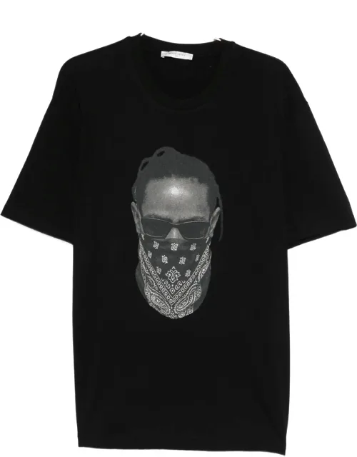 Mask-print T-shirt