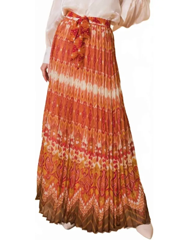 Pleated Maxi Skirt