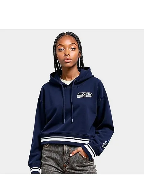 Seattle Seahawks Triple Black Fleece Crewneck Sweatshirt