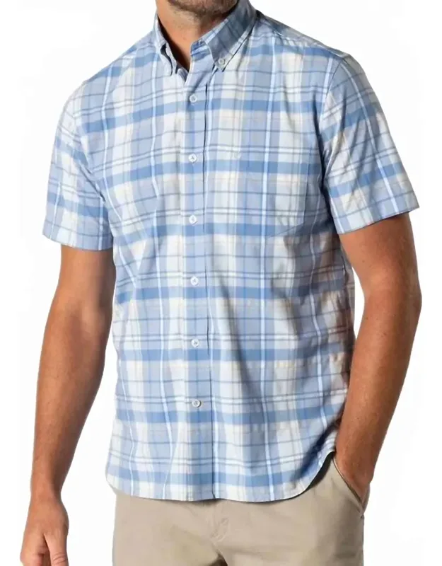 Plaid Short Sleeve Sport Shirt