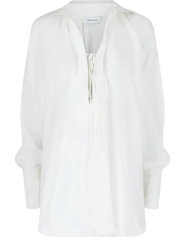 Silk-blend Tunic Top