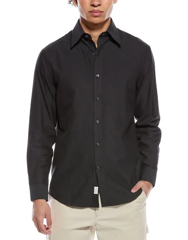 Twill Long Collar Dress Shirt