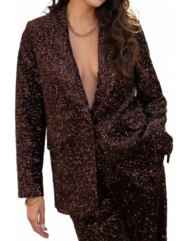 Straight Cut Sequin Blazer