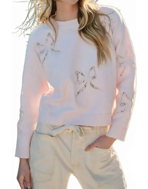 Lace Bow Spring Sweater