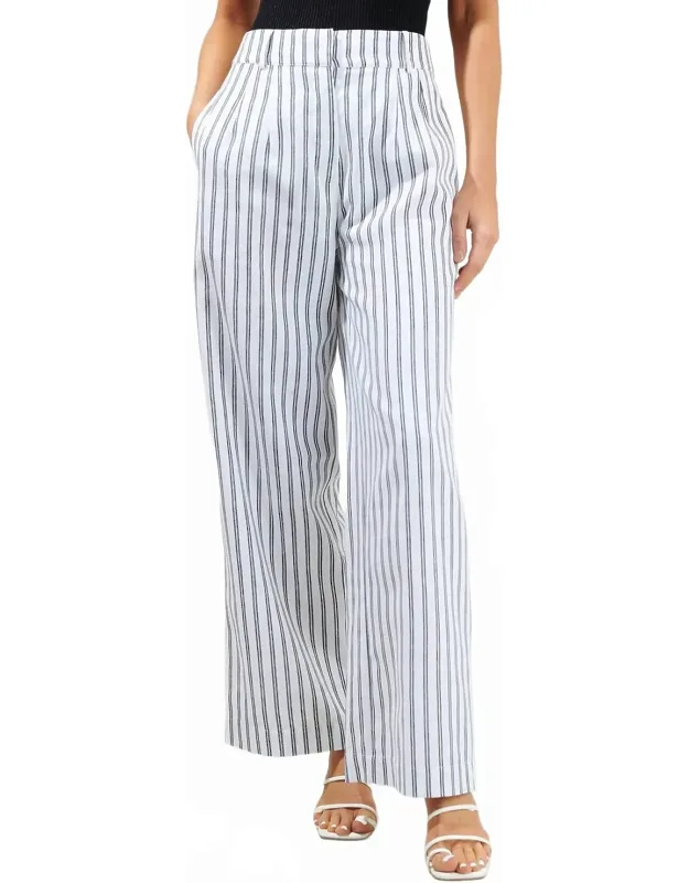 Pleated Pants In Striped