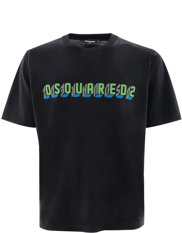 T-shirt Over With Logo, Crew Neck, Short Sleeves