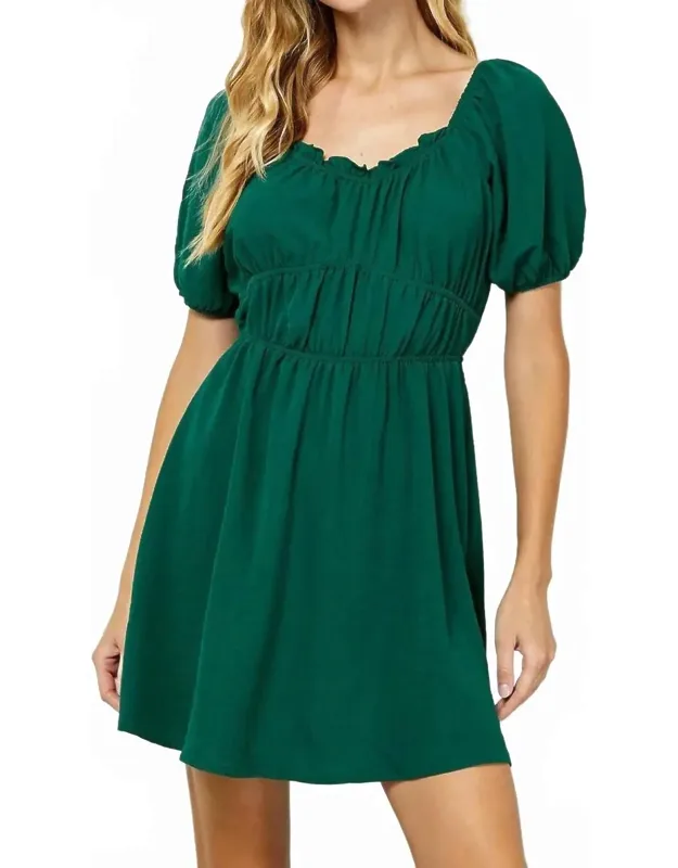 Puff Sleeve Juliette Waist Tiered Dress