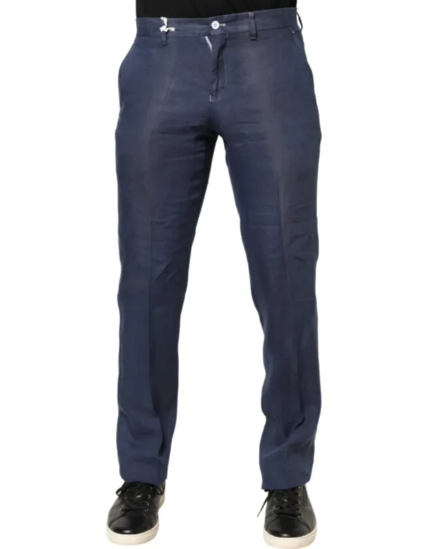 Domenico Tagliente Skinny Chino Mid Waist Pants - Flattering Fit, Sleek Silhouette