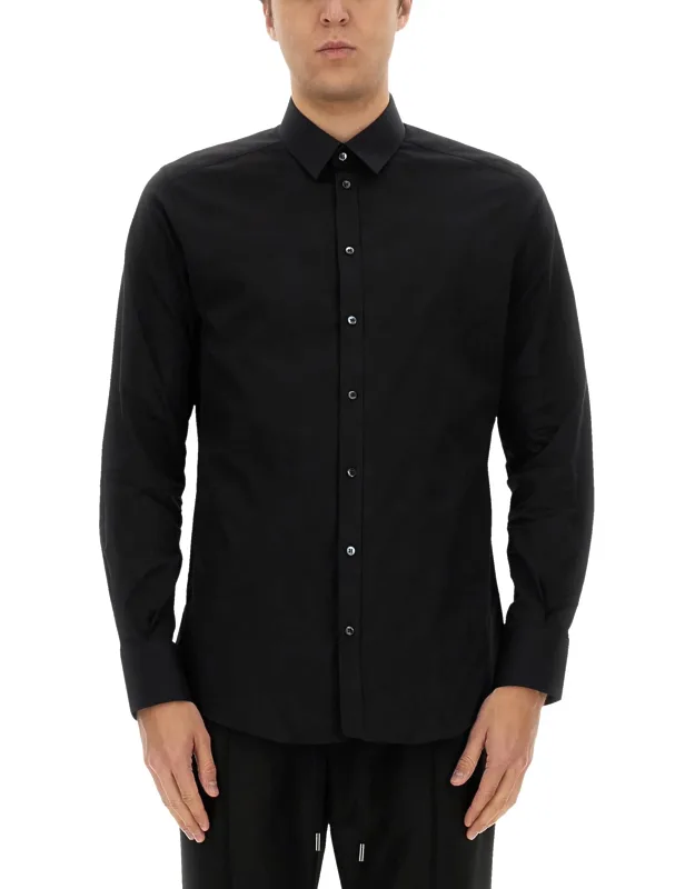 Gold Poplin Stretch Shirt