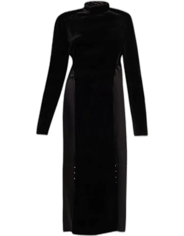 Open-back Velvet Maxi Dress