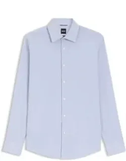 Striped Regular-fit Shirt In Performance-stretch Fabric