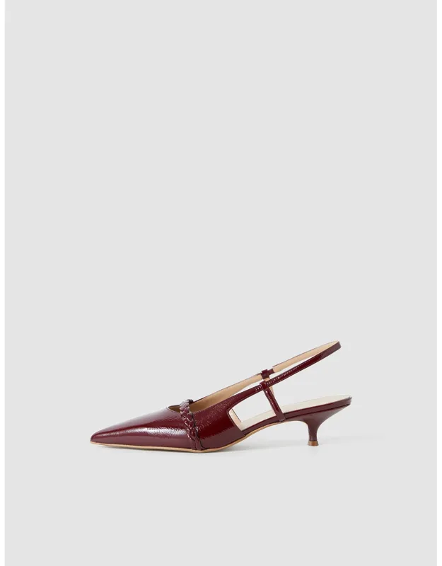 Patent Leather Slingback Shoes