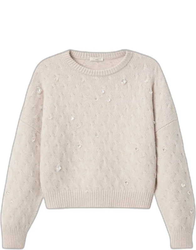 Cable-knit Swarovski Crystal Sweater