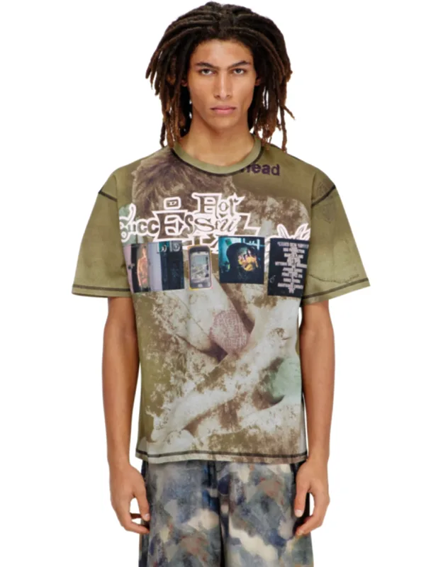 Relaxed T-shirt With All-over Prints And Patches