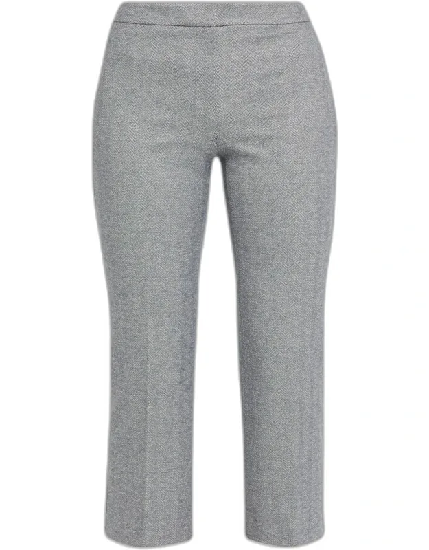 Herringbone Knit Cropped Pants