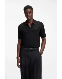 Contrast-logo Polo Shirt In Cotton Piqué